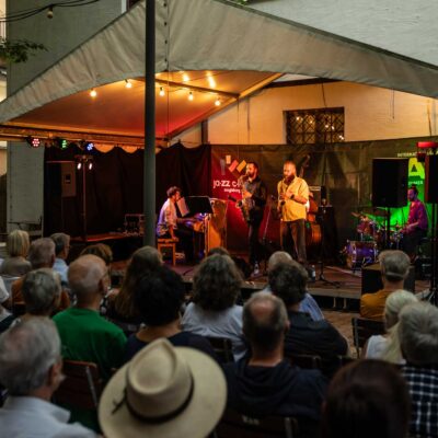 Sam Newbould Quintet beim 34. Internationalen Augsburger Jazzsommer (Foto: Herbert Heim)